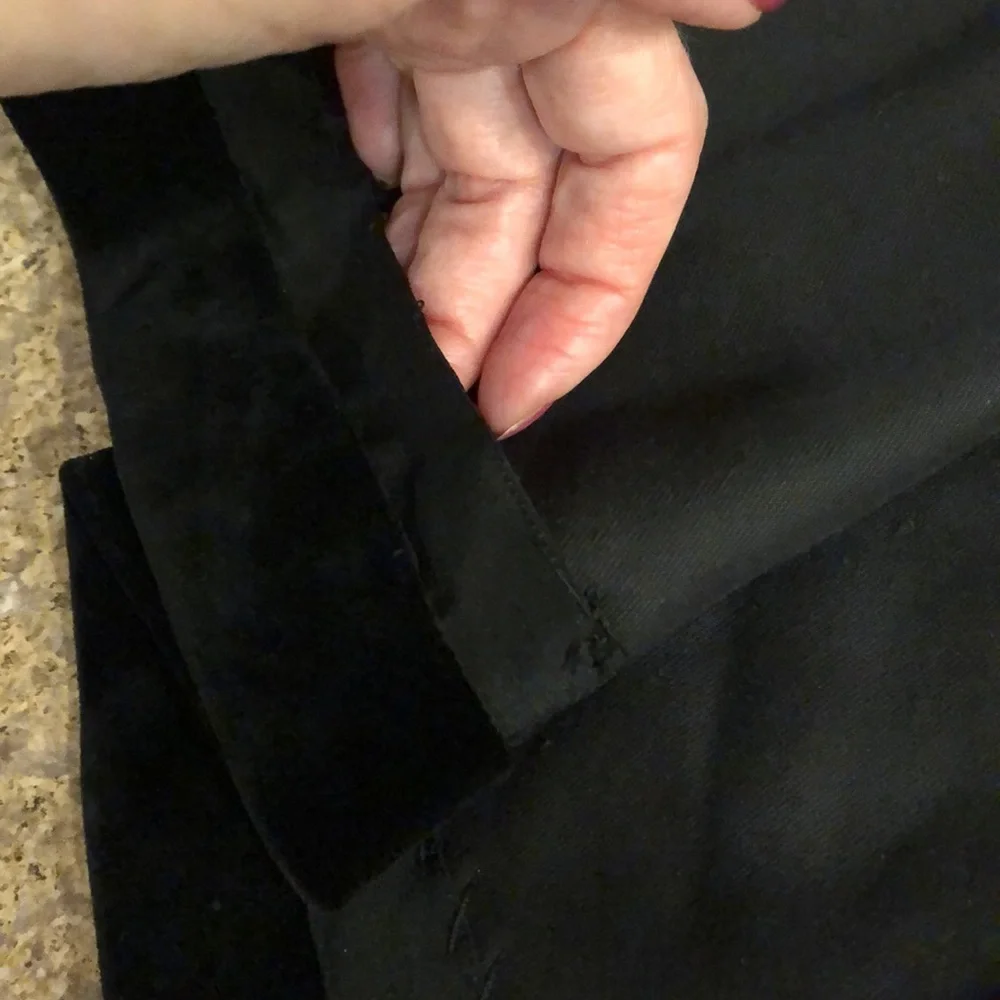 Vintage Black Velvet Long Dress Handmade Small? XS? See Rough Measurements - Picture 10 of 17
